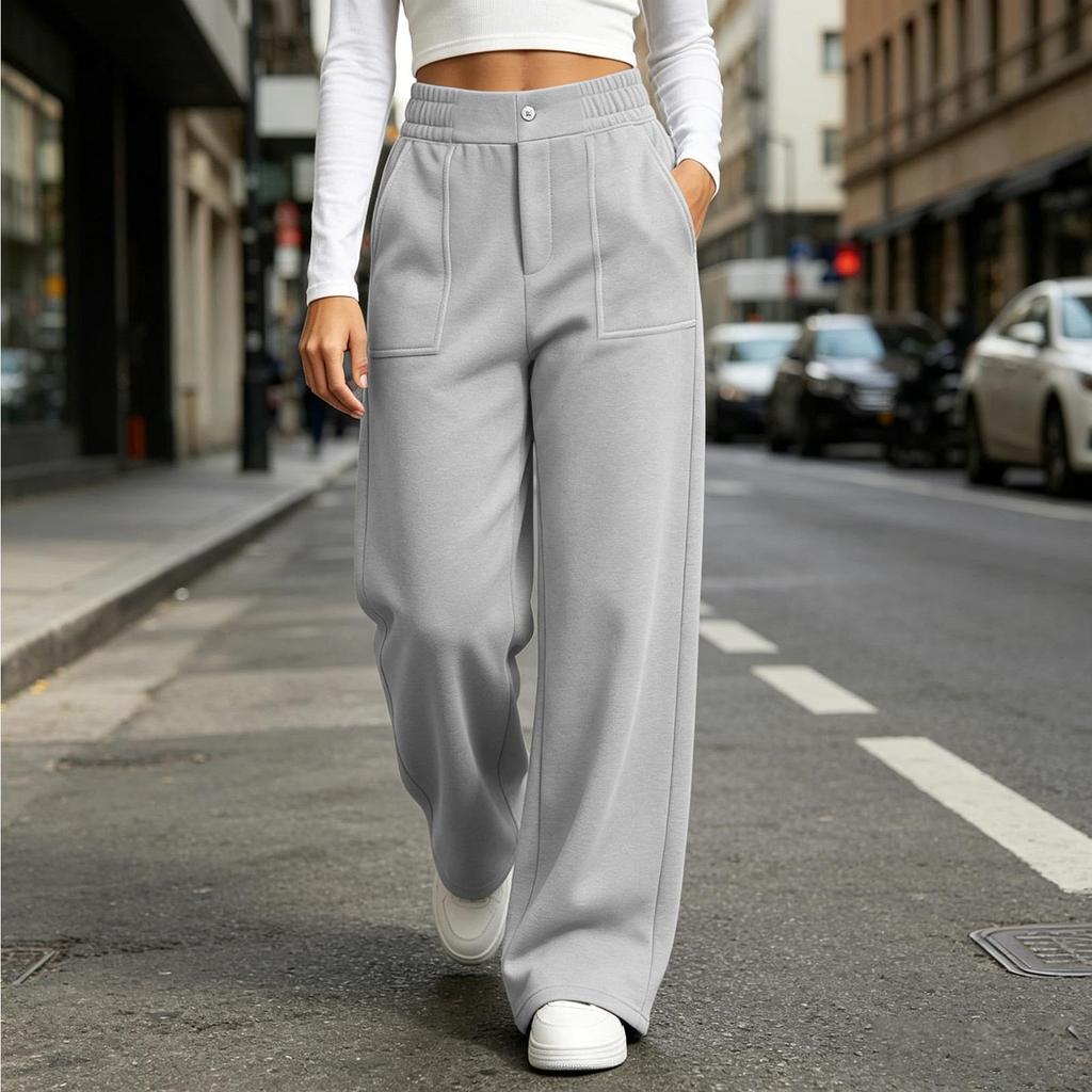 Women's Casual Straight Leg Trendy Pants for Work, Weekend and Lounging