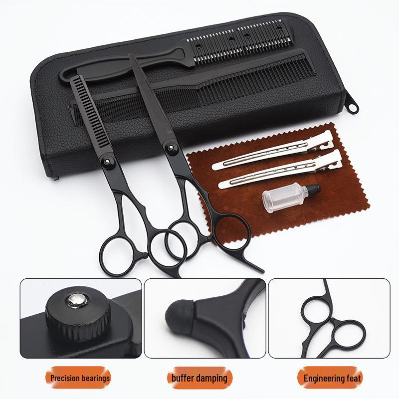 Hairdressing Shears Set: Straight, Thinning, Household & Beginner Scissors for Precise Haircutting