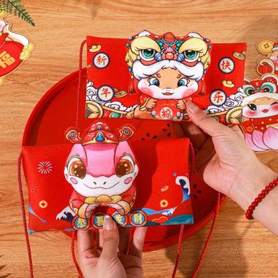 Cute Cloth Red Envelope Vertical Horizontal Money Pocket Red Red Envelope Bag New Year