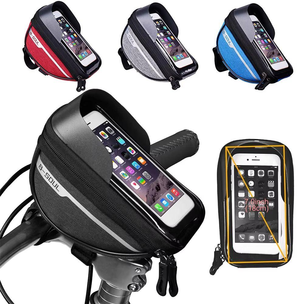 Waterproof MTB Tube Handlebar Bag 6.5 Inch Bicycle Handlebar Phone Bag Front Top Tube Bike Bag