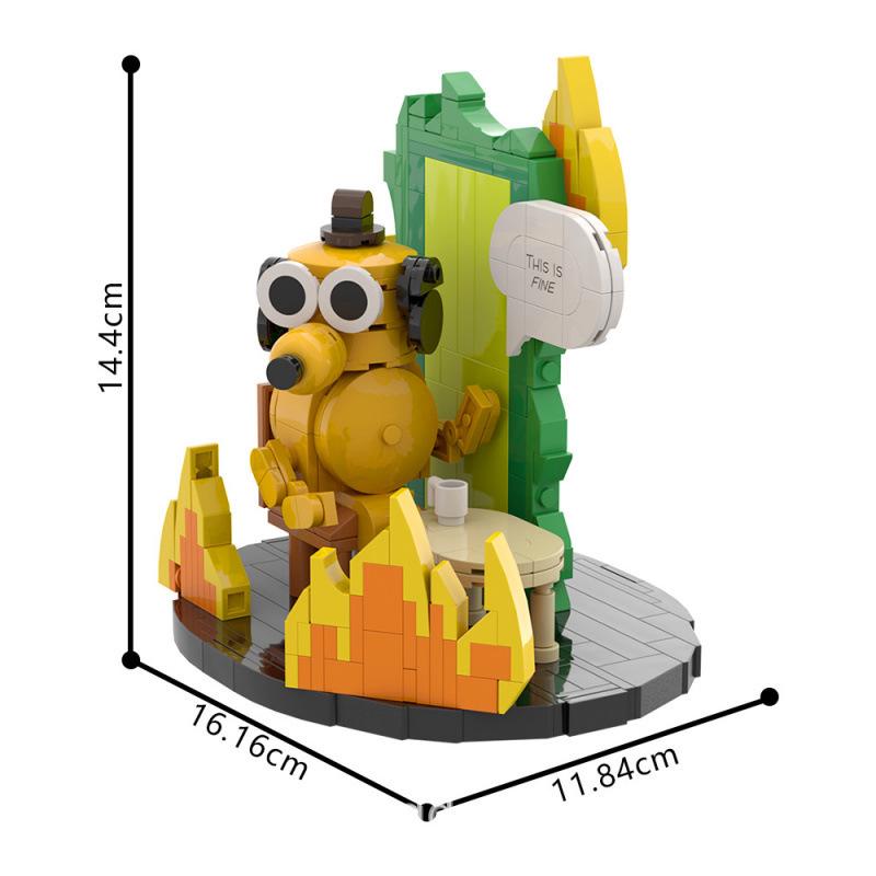 Good Meme Dog  This Is Fine  Building Blocks Toy This Is Fine Meme Dog