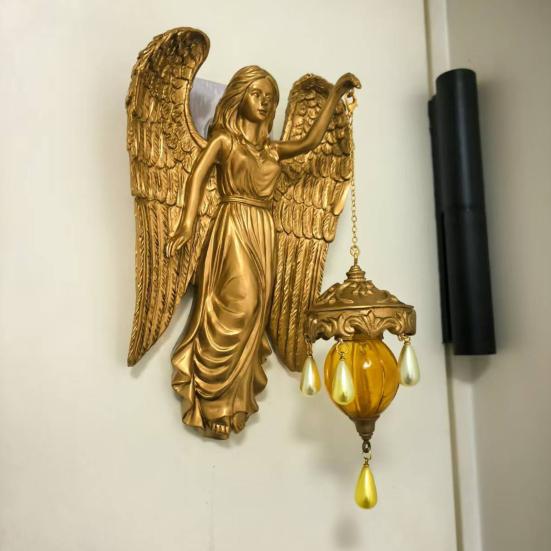 Vintage Wall Lamp Mermaid/Fairy/Angel/Goddess Night Light Decorative Wall Sconce for Bedroom Living Room Hotel Restaurant