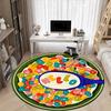 1pc Cereal Office Round Area Rug, Indoor Mat Suitable For Office, Under Office Chairs Bedroom Living Room Home Decor, Room Deco