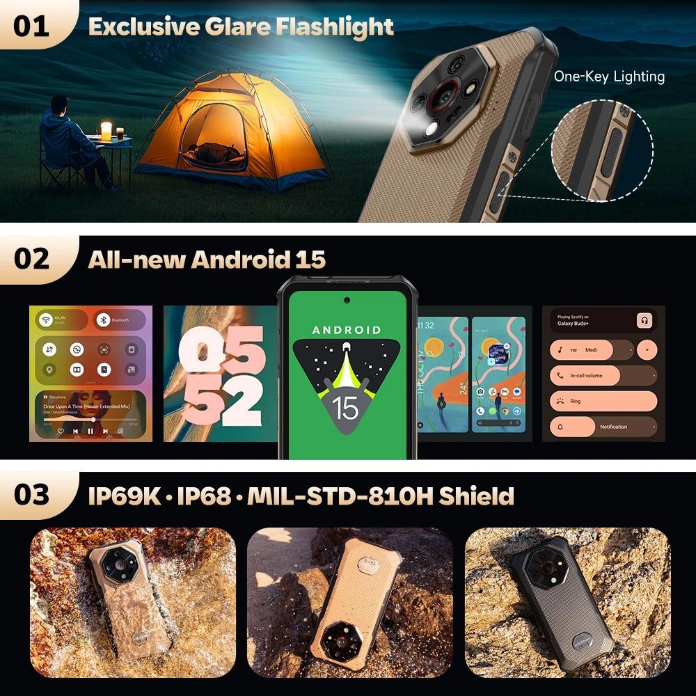 Ulefone Armor X16 Pro 5G Rugged Phone 10360mAh Up To 16GB RAM 256GB ROM 120Hz 6.56” NFC Android Smartphone Global