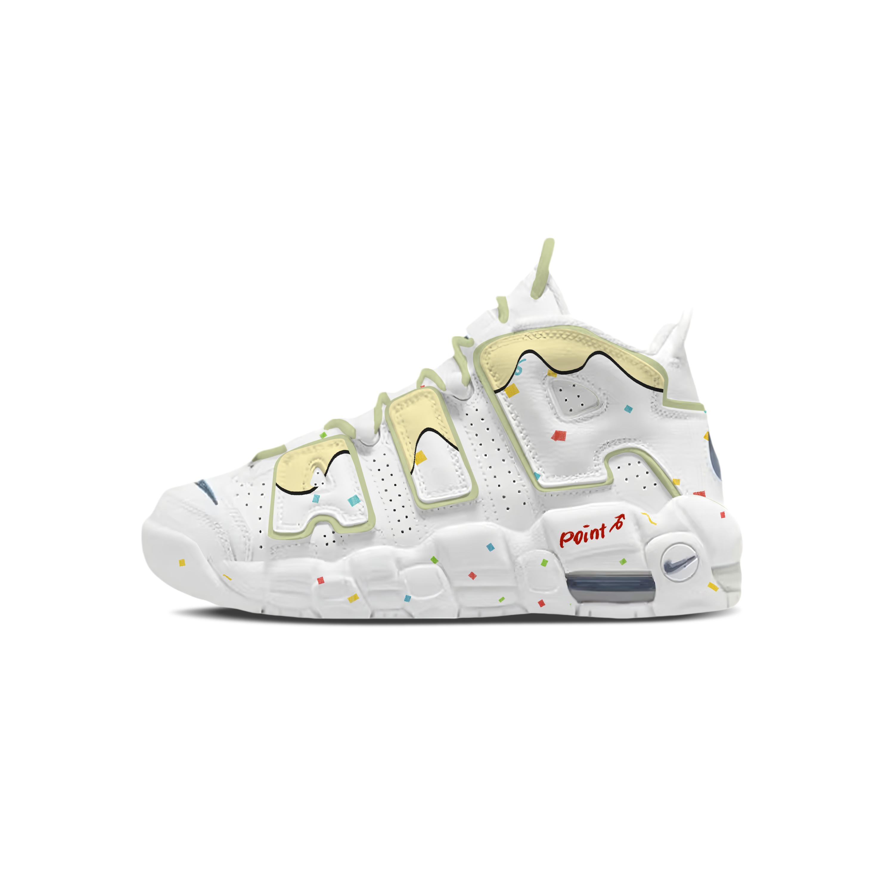 

Nike Air More Uptempo Butter Sugar Cube Cushioning, Wear Resistant Mid top Basketball Shoes Women s White Yellow DH9719-100(Team1868-) 38.5