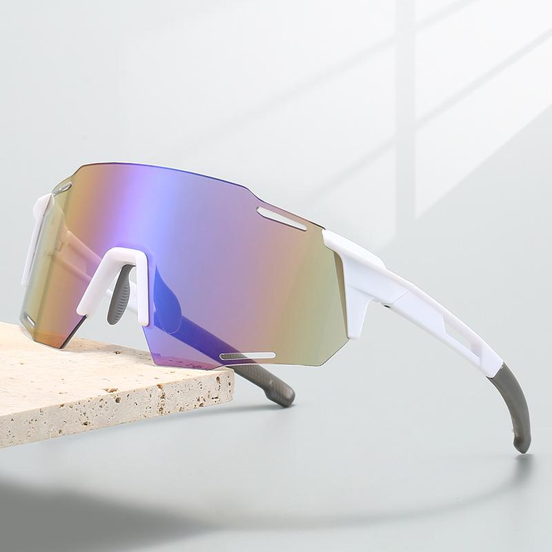 KAMMPT Rimless Photochromic Sports Goggle Men New Punk Outdoor Cycling Sunglasses Oversize Windproof Anti-UV Shades for Driving