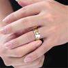 Dragon Ring 18k Gold Plated Rhinestone Unisex Bold Dragon Head Design Stylish Jewelry for Men and Women