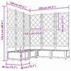 Garden Planter 5 Pcs Light Grey 120 X 120 X 125.5 Cm