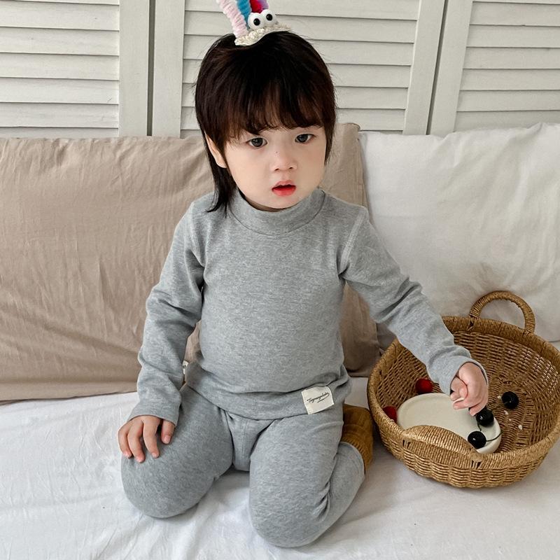 25 Styles Kids' Cotton Turtleneck Thermal Underwear Set for Fall/Winter - Boys & Girls