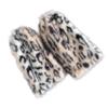 Women Winter Warm Fuzzy Boot Cuffs Flared Leg Covers Japanese Leopard Pattern Furry Plush Leg Warmers Long Tube Socks