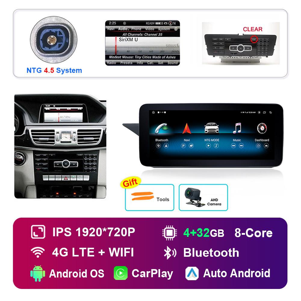 12.3 inch HD Touch Screen for Mercedes Benz E Class W212 2009 - 2015 NTG 4.0 4.5 System Android Car Radio Multimedia Player GPS