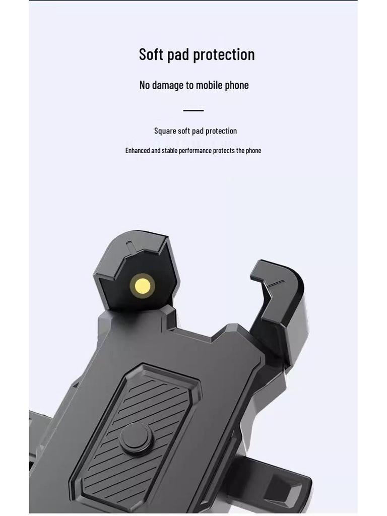 Shockproof Bicycle & Motorcycle Rearview Mirror Phone Holder for Navigation
