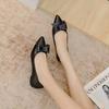 Fashion Ladies Footwear Black Pointed Toe Office With Heel 2025 Summer Young Discount High Quality Fashion Trend Shoe Women's Flat Shoes