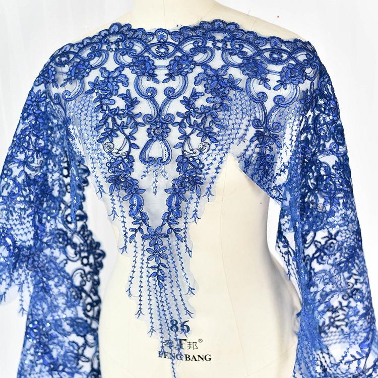 Multi-Colored Sequins Embroidered Lace Accessories, Wedding Dress Handmade Diy Material Clothing Veil Jewelry Decorative Lace