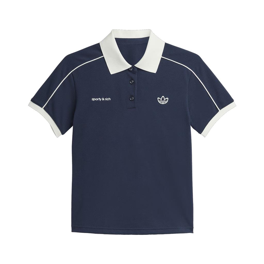 Adidas X Sporty & Rich Polo Night Navy Women Tops Blue JL7198