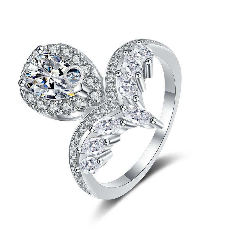 

Bague Ringen Настоящее Муассанитовое Кольцо с Сертификатом D Цвет Каплевидная Форма Воды 1 Карат Муассанитовый Камень Свадебная Вечеринка Прекрасный Еврейский Подарок