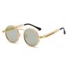 Classic New Punk Sunglasses Women Anti-Reflective Mirror Round Metal Sun Glasses Vintage Men Driving Glasses UV400