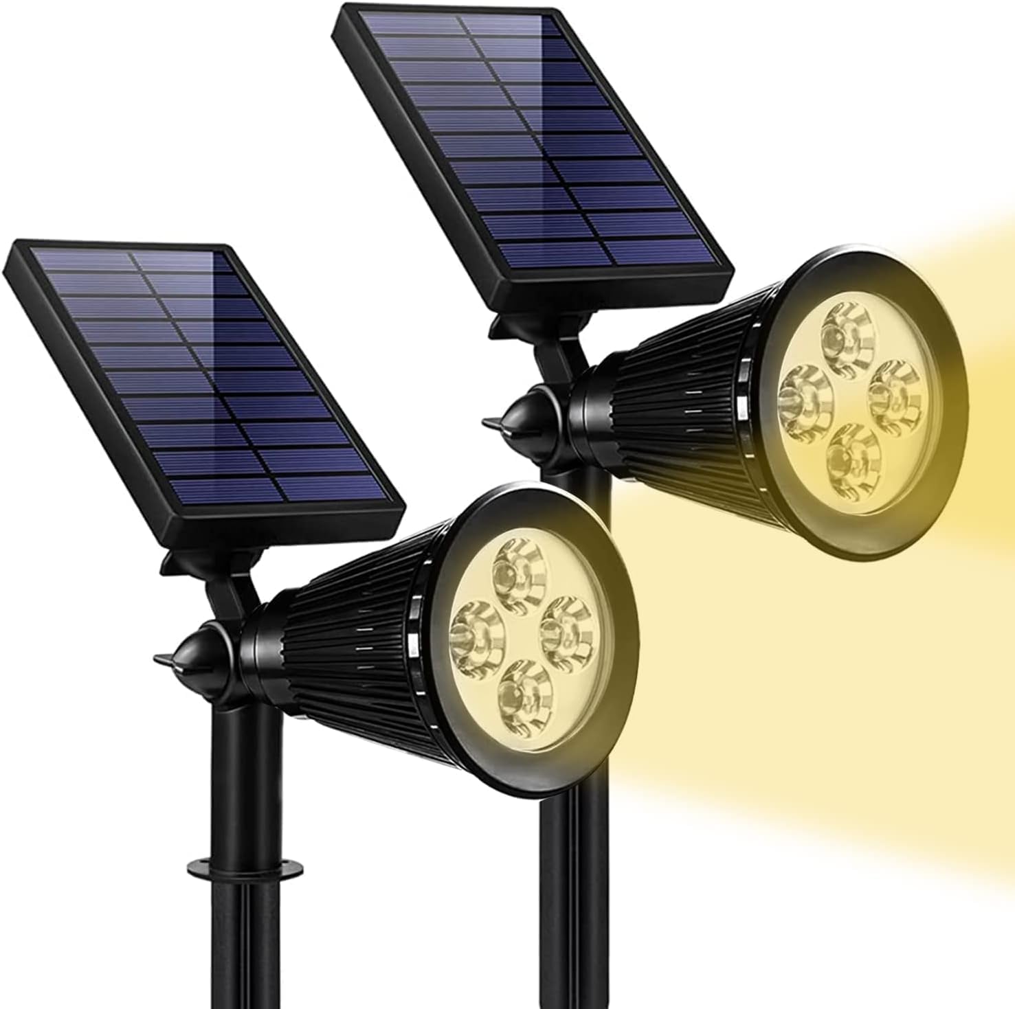 

Solar Lights, Outdoor, Waterproof, Light Sensor Garden Lights, Compact, Automatic Turn-On, Super Bright LEDs, 2-Way Installation (Ground Insertion or