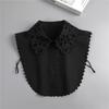 Women Embroidery Lace Detachable Lapel Fake Collar Shirt White Ruffles False Collar Woman Removable False Blouse Nep Kraagie