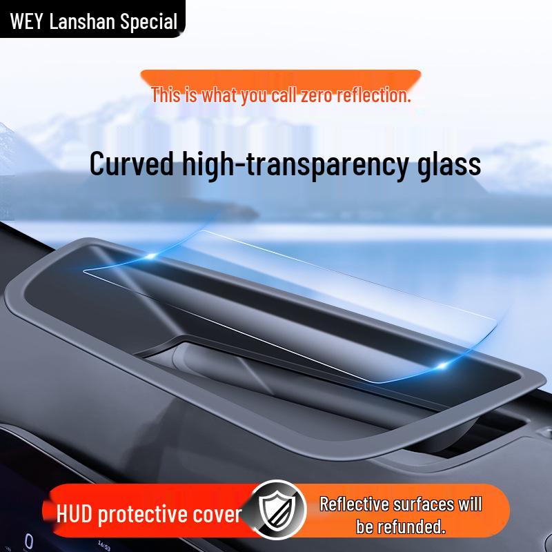 Blue Mountain Curved HUD Protector Dust Cover for 23-24 Wey Model Car Dashboard
