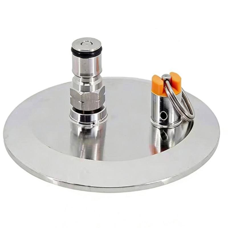 Stainless Steel Beer Brewing Tool End Cap with Gas Ball Lock Post Homebrewing Conical Fermenter Accessories 1