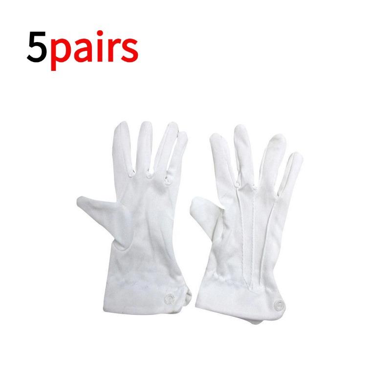 10 Pairs White Soft Cotton Work Gloves White Thin Labor Protection Gloves High Stretch Gloves Household Cleaning Tools