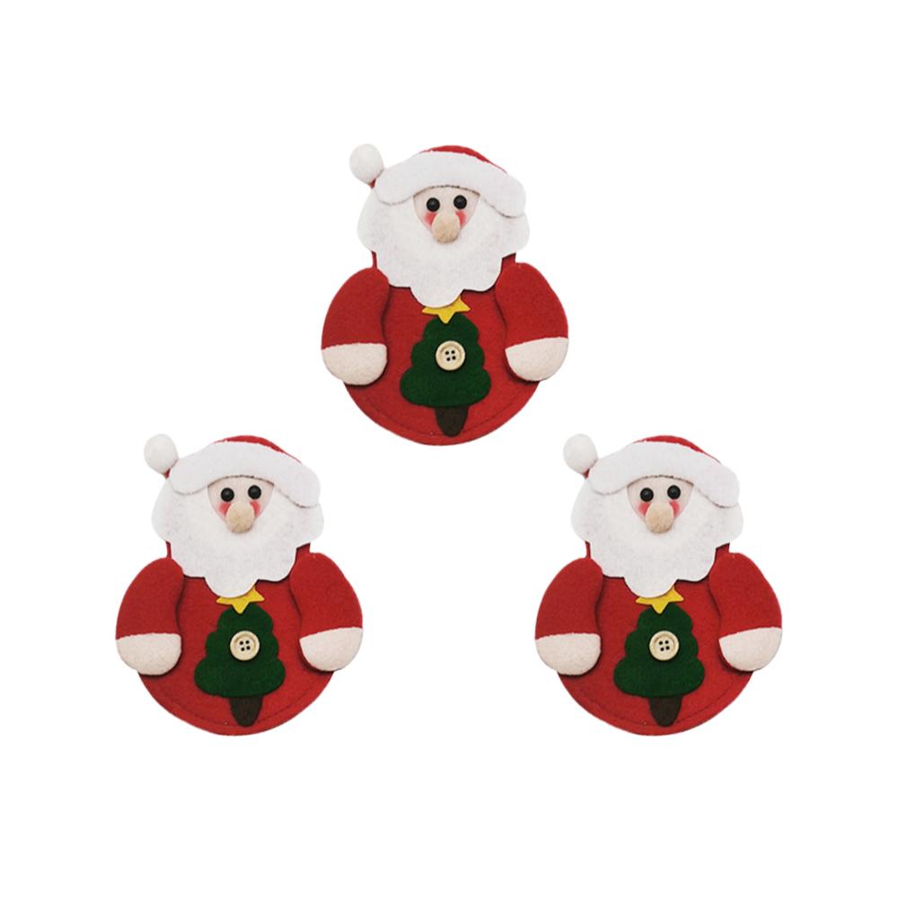 3pcs Christmas Decoration Supplies Restaurant Hotel Decoration Snowman Knife and Fork Bag Creative Tableware Set Christmas Decor