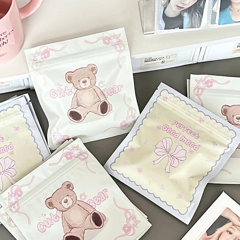 Hot Sale 10/20Pcs Cartoon Cookie Packaging Sealing Snack Self-Supporting Bags Biscuit Zipper Sealed Fresh Storage Bags
