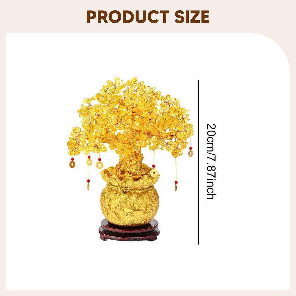 Money Tree Figurine Creative Money Bag Prosperity Sculpture Decorative Statue Tabletop Ornament for Shelf Living Room Entrance