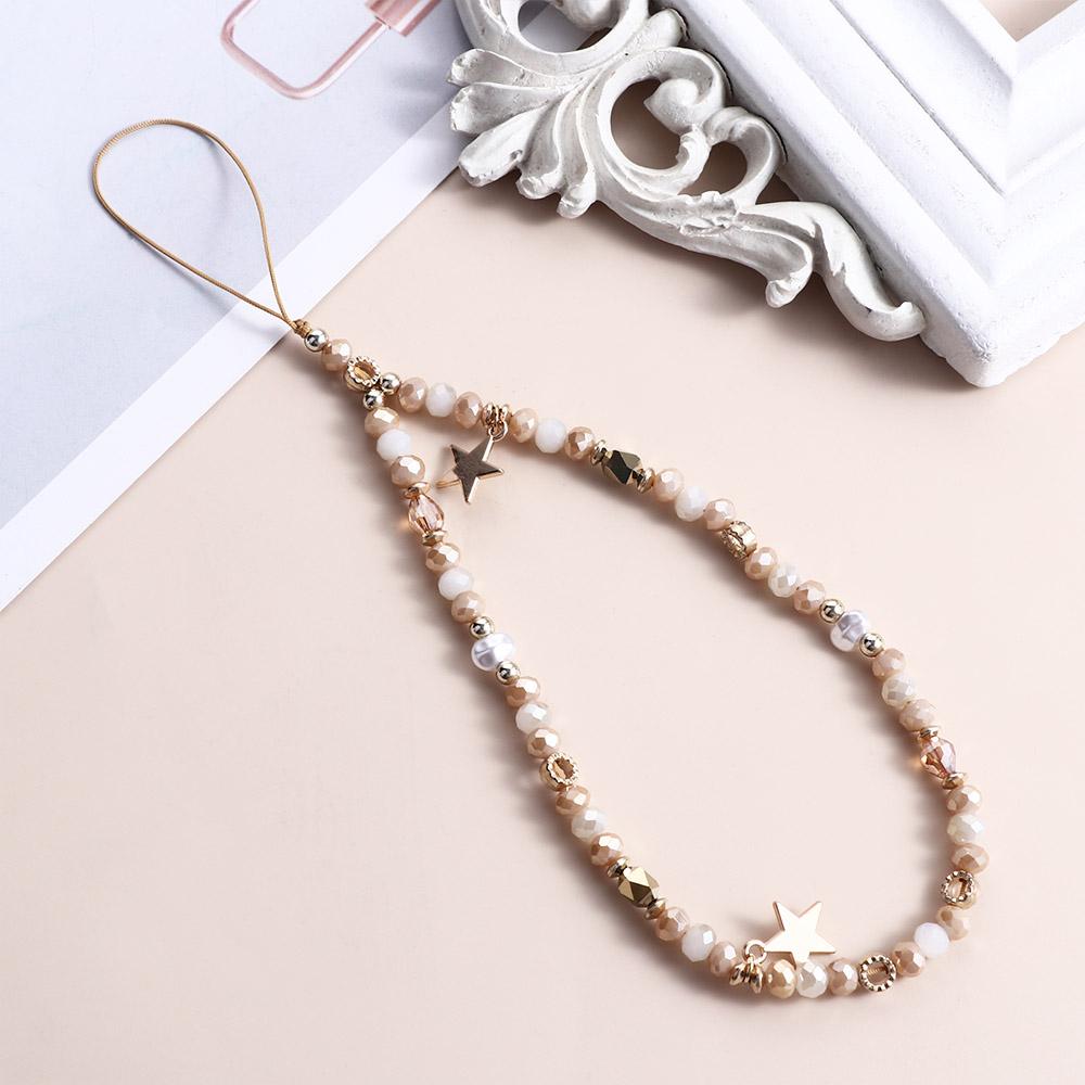 Γοητευτικά κοσμήματα τηλεφώνου Χάντρες Αλυσίδες τηλεφωνικών αλυσίδων Κρεμαστό λουράκι κινητού τηλεφώνου με πέντε άκρες