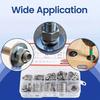 180PCS 304 Stainless Steel Stainless Steel Sealing Gasket Flat Design Solid Construction Flat Washer Assortment