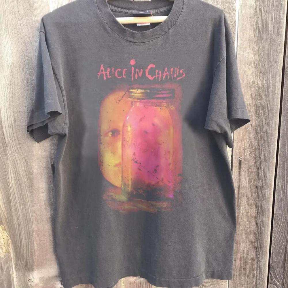 ГОРЯЧИЙ! Футболка Alice in Chains  Угольная футболка Alice in Chains Уличная одежда Винтажная футболка Мужские Женские футболки Оверсайз футболка S разноцветный