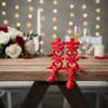 2Pcs Red 3D Xi Word Ornaments Joint Movability Chinese Wedding Decorations  Bridal Room Decor