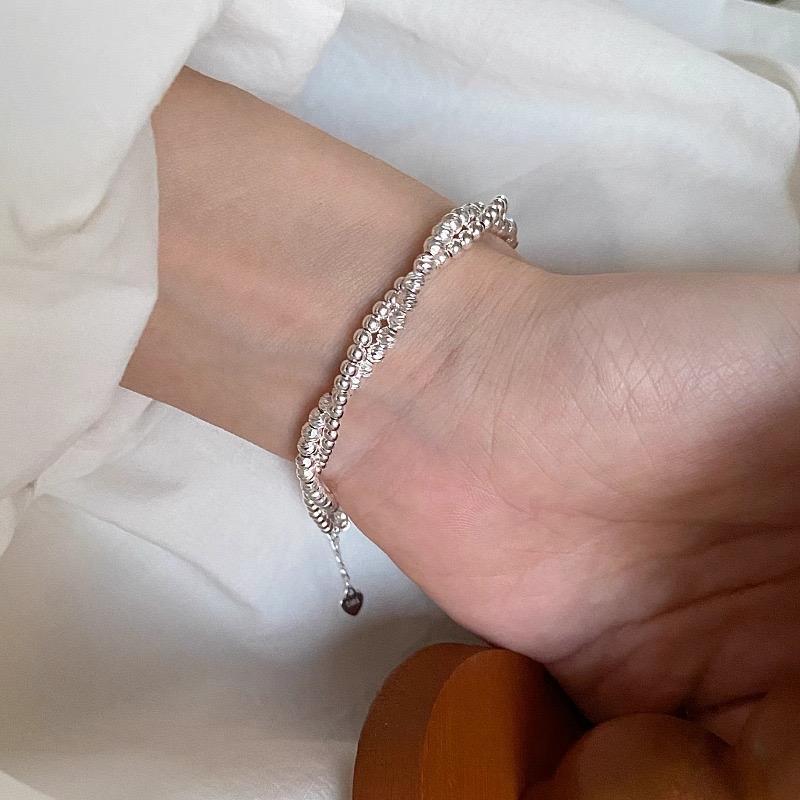 Xiaomi 100% Solid 925 Sterling Silver Retro Bracelet for Women Men Vintage Handmade Beads Cross Patern Bracelet Birthday Gift