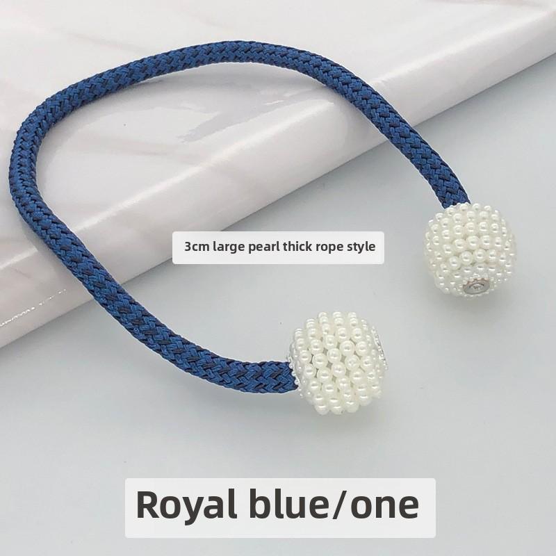 Wholesale Large Thick Rope Pearl Curtain Ties Magnetic TieSimple Tie Rope Decorations Curtain Buckles