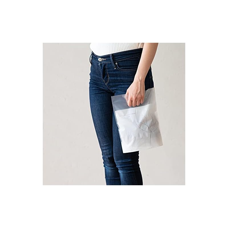 Heads Elegant PE Gift Bags, Semi-Transparent, W200 x D80 x H250mm, Size S, Gusseted Bottom, Same Design on Both Sides, 100 Bags, HEADS EG-5
