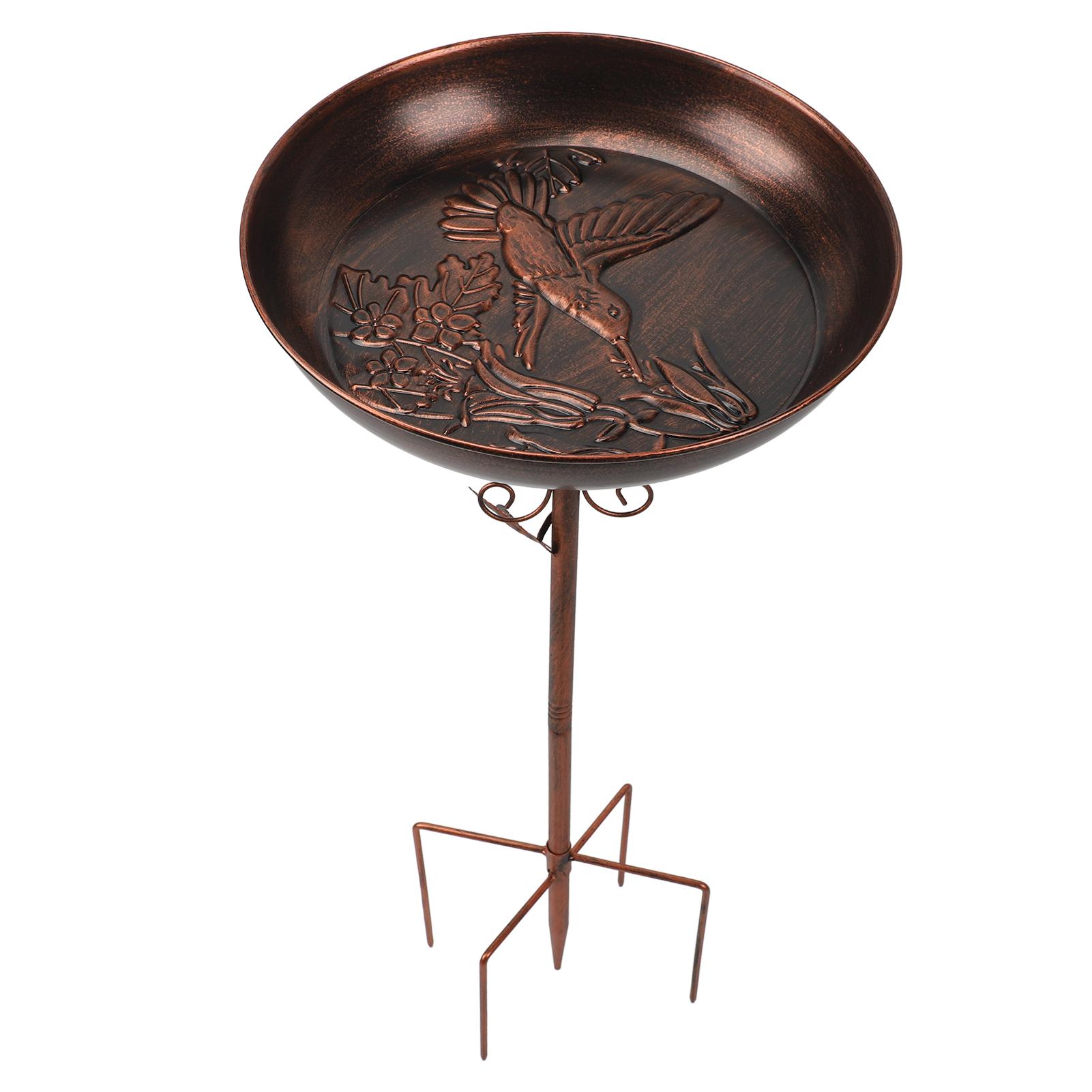 

Стовпчик-годувальниця для птахів, Винтажна металева окремо стояча годівничка для птахів, Поїлка для птахів для прикраси саду на відкритому повітрі