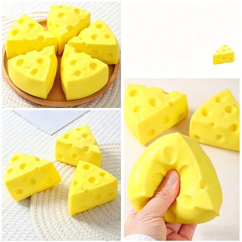 Soft Squishy Simulated Cheese Squeeze Toy Milk-Flavored Food Sensory Toy Stress Relief Slow Rising Fidget Toy For Friends Gifts