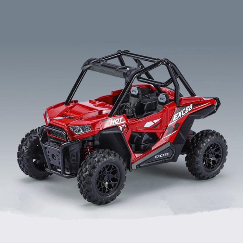 1:24 Stopowy Model Motocykla Sportowego ATV Metalowe Odlewy Model Motocykla Plażowego Terenowego Off-Road Dźwięk i Światło Zabawki dla Dzieci Prezent