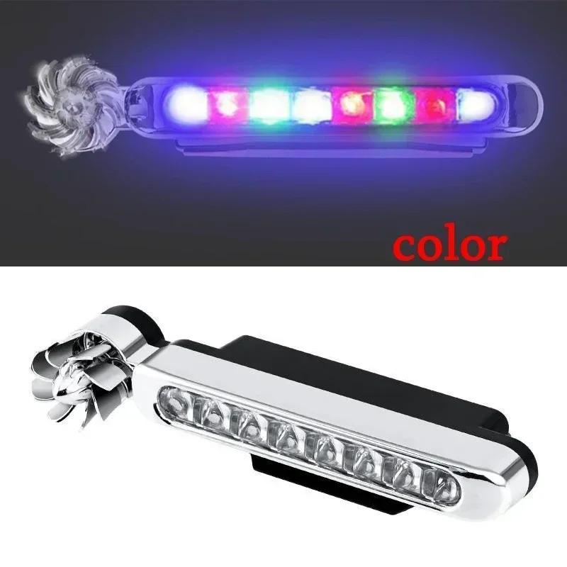 1/2pcs Wind Powered Car LED DRL Daylight Running Light Auxiliary Lighting Rotation Fan Lamp Automobile Day Time Headlight