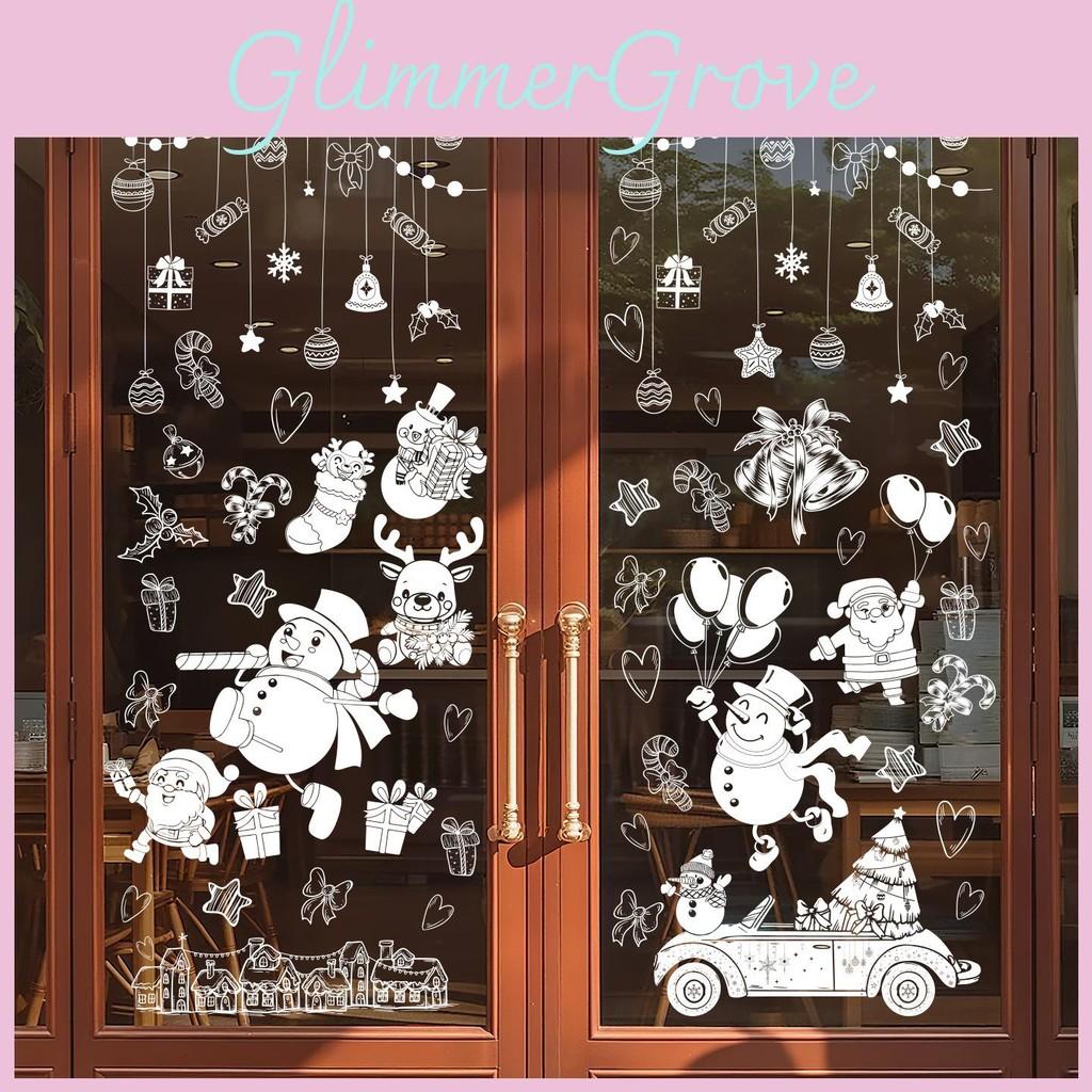 Pvc Christmas Static Cling Window Stickers With Snowman For Festive Display