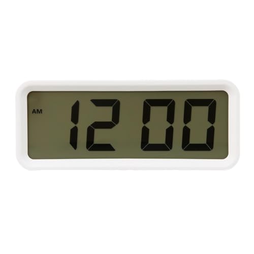 NITORI (NITORI) 8171601 Digital Clock, S 001YT, White, Suitable for Tabletop and Wall Use