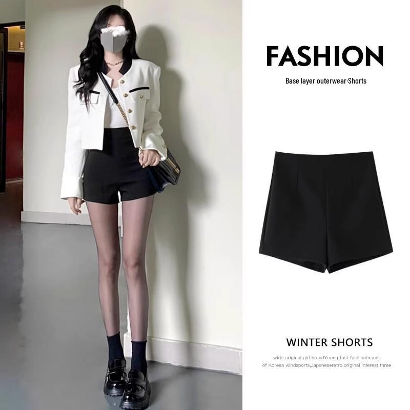 

Women s High Waist Black A-line Slim Fit Shorts - 2024 Autumn/Winter Collection 2XL (130-140 lbs recommended)