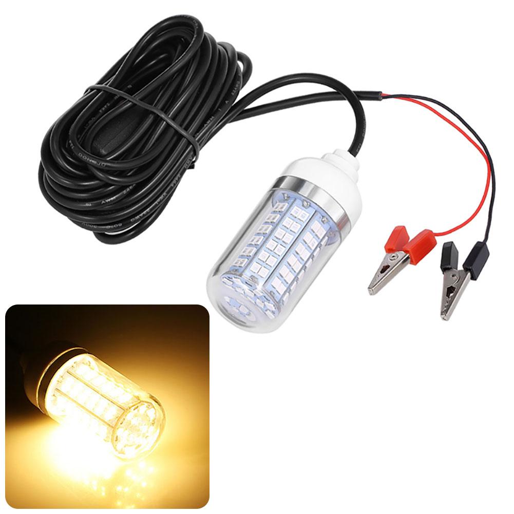 Utomhus LED-fiskeljus undervattensfiskelodslampa Ac/dc12v/24v Vattentät fisklureljus med 5 m nätsladd