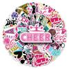 10/50pc Cheerleaders Cheer Small Waterproof Stickers for Girls Water Bottle Notebook Laptop Wall Stationery Desk Scrapbook Decor