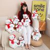 25/33cm Kawaii Fluffy Christmas Polar Bear Plush Doll Soft Polar Bear With Scarf Toy Lovely Christmas Gifts Cute Decor For Party