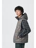 Men's Winter 90% White Duck Down Hooded Vest - European & American Style, Plus Size, Loose Fit, Embossed Shoulder Cape.