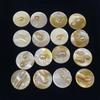 10 Stück/Packung Natürliche Blasenperlmutt-Muschelscheiben 20 mm Rund Süßwasserperlmutt Münzmuschel Anhänger Für DIY Schmuck Harz Bastelohrringe Herstellung