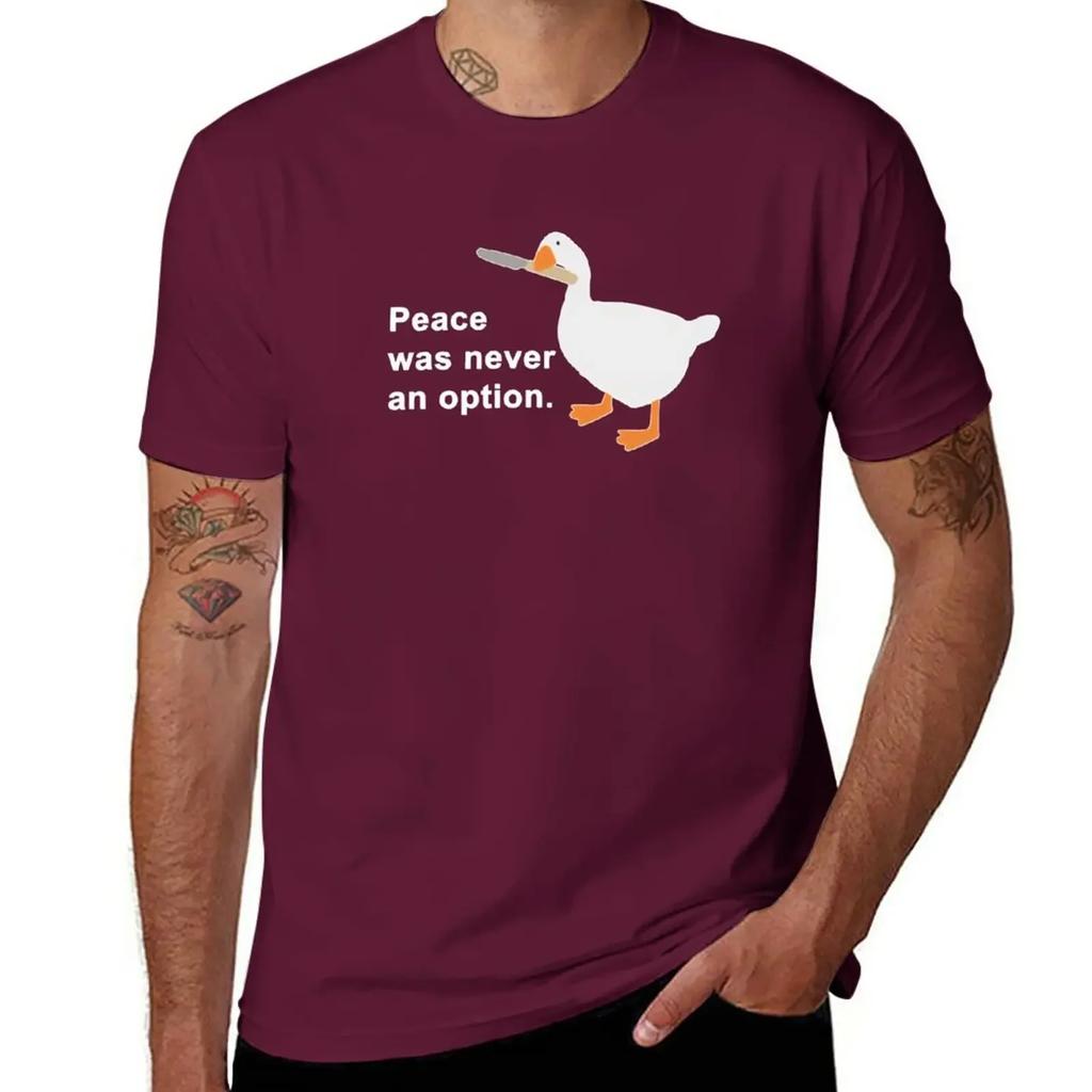 Peace Was Never An Option Goose T-Shirt Aesthetic clothing boys whites big and tall t shirts for men