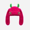 Japanese Popular Funny Devil Corner Crochet Knitted Beanie Hat Handmade Cute Long Ear Warm Cover Warm Wool Hat Spot